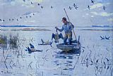 Frank Weston Benson Retrieving Geese painting